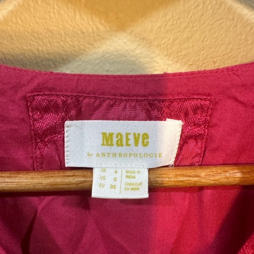 Maeve x Anthropologie Christine Belted Mini Dress Size 0 - Picture 6 of 11
